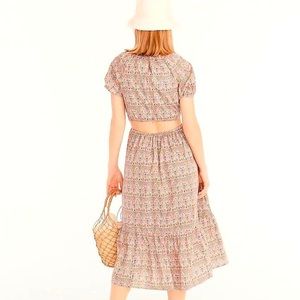 JCrew side/back cut-out 100% cotton poplin dress